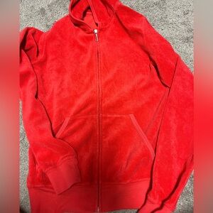 Juicy Couture Red Velour Jacket